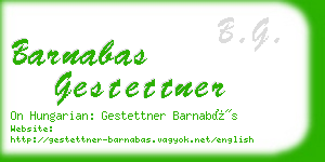 barnabas gestettner business card